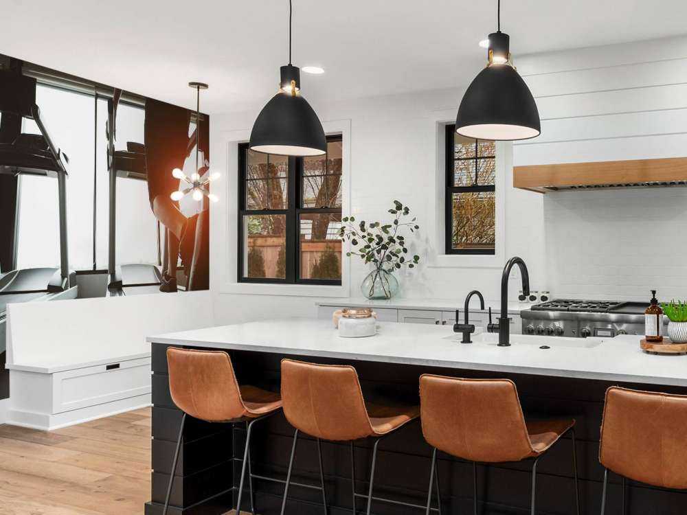 Loopbanden met zonlicht erop