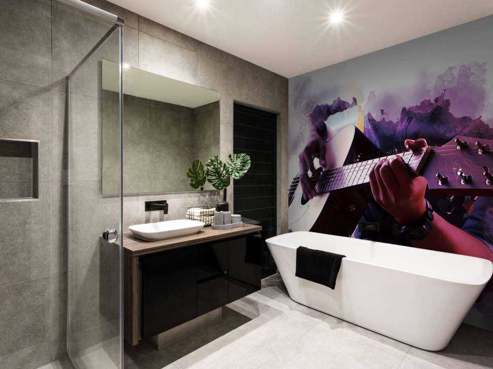 Gitaarspeler waterverf schilderij