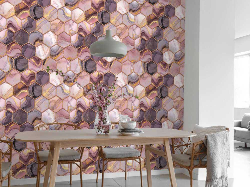 Kleurrijk honingraat