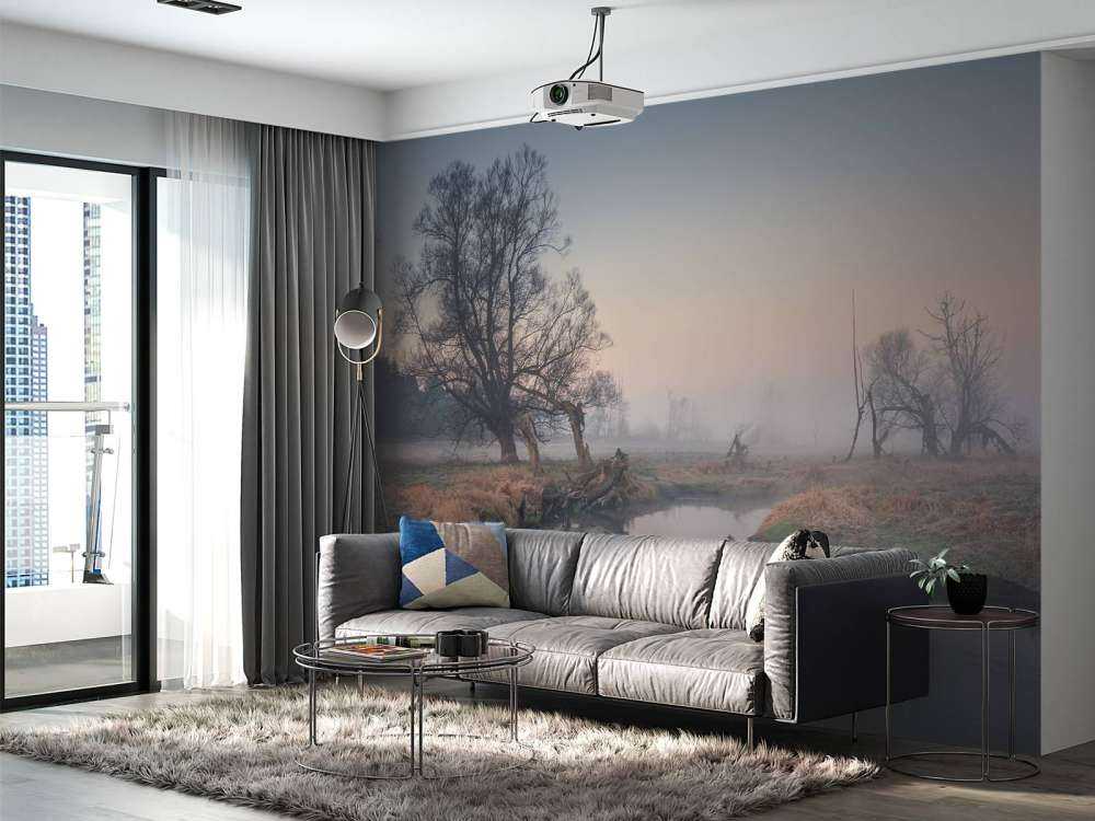 Natuurgebied in de vroege ochtend