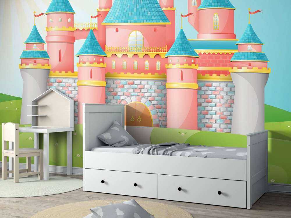 Roze sprookjeskasteel