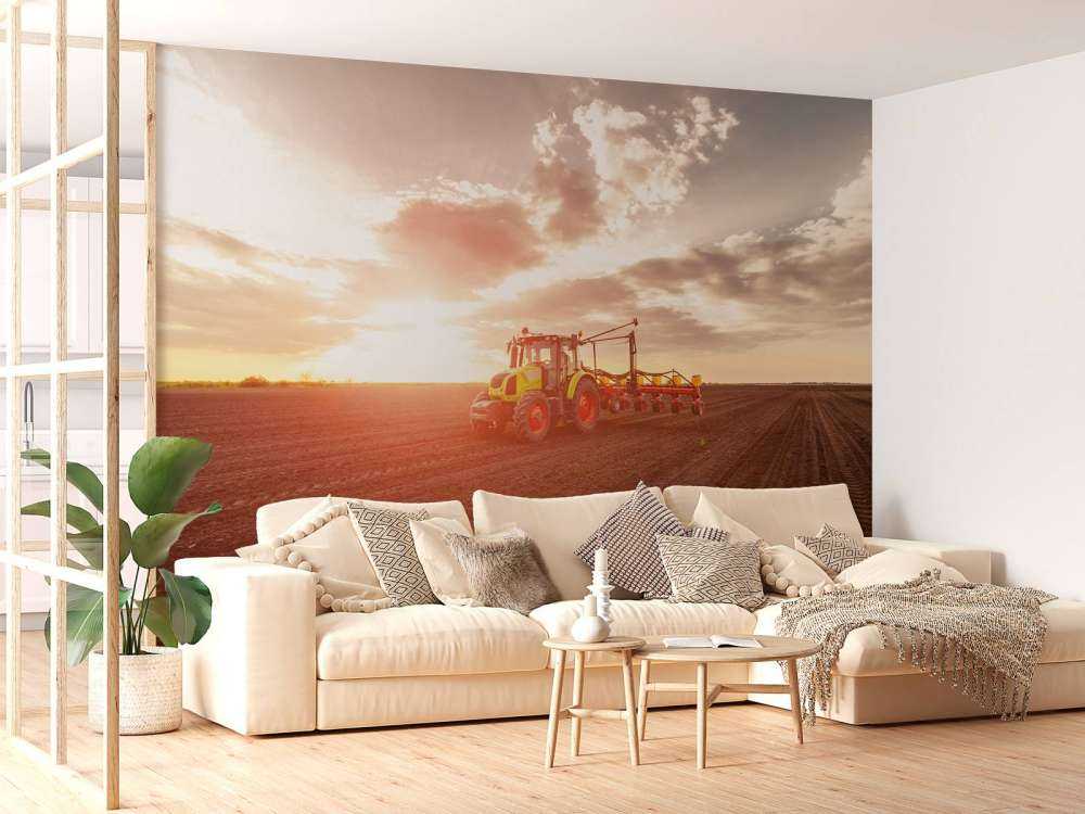 Tractor aan het werk