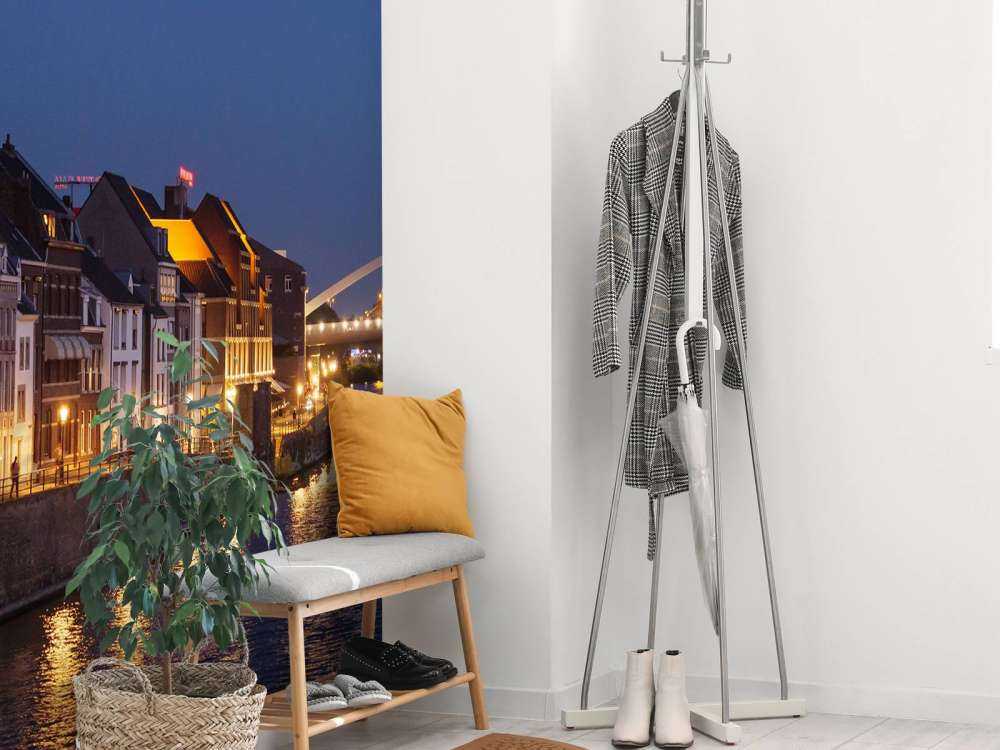 De Hoge Brug in de avond