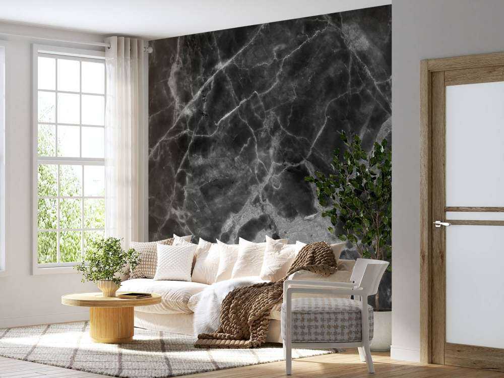 Zwart marmer met structuur