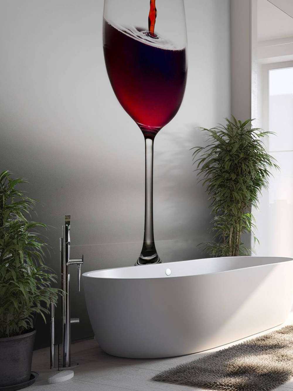 Ingeschonken rode wijn