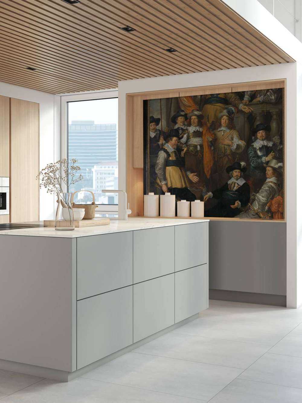 Officieren en andere schutters van wijk XVIII in Amsterdam