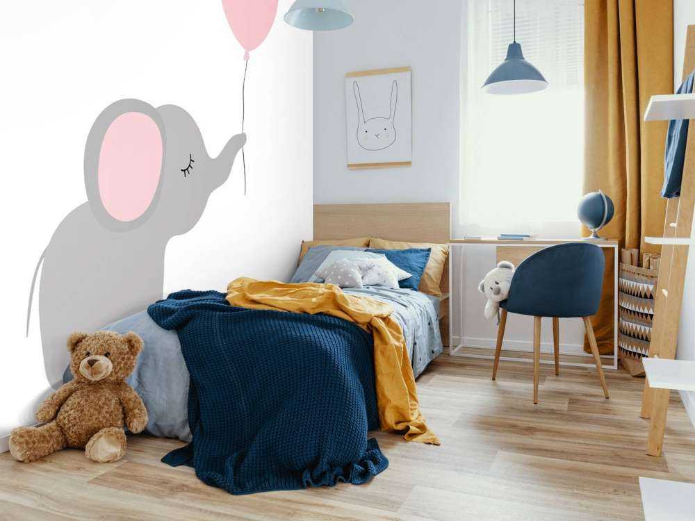 Olifant met een hartvormige ballon