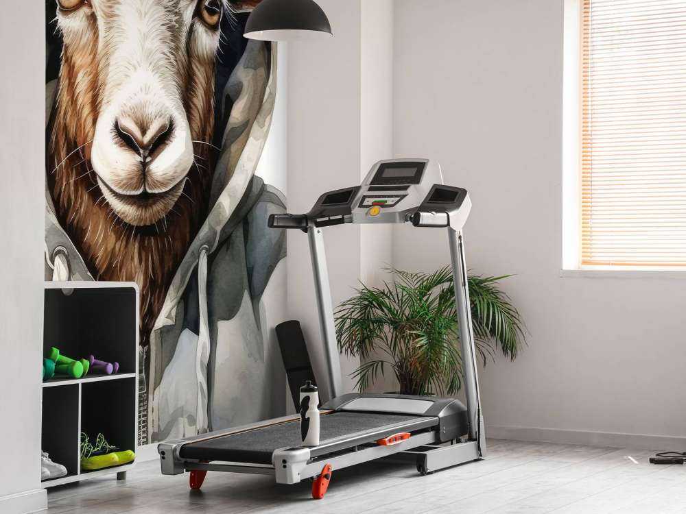 Watercolor Cartoon Goat in a Hoodie