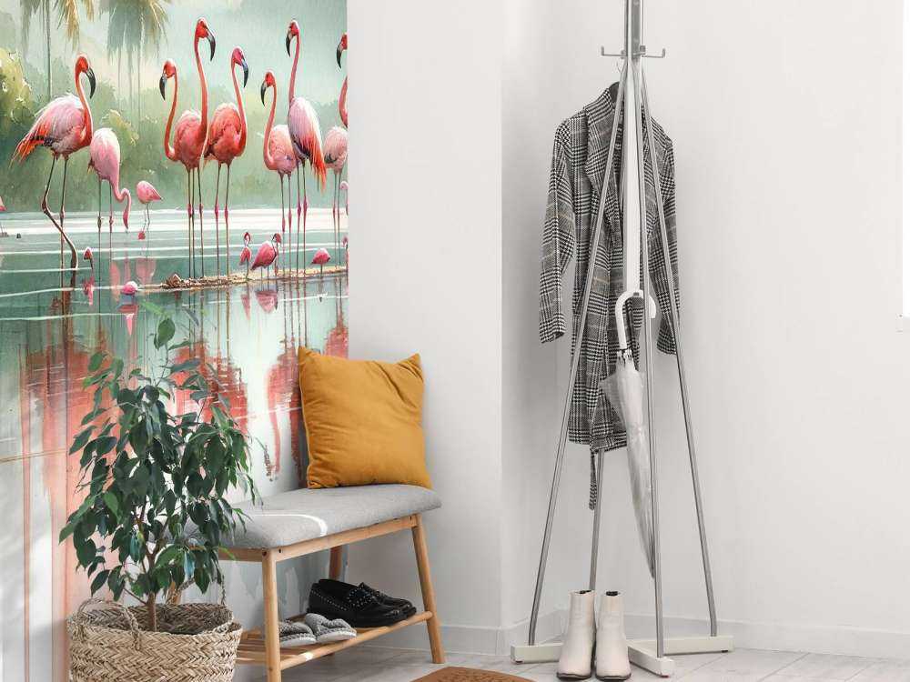 Morning Reflections of Flamingos