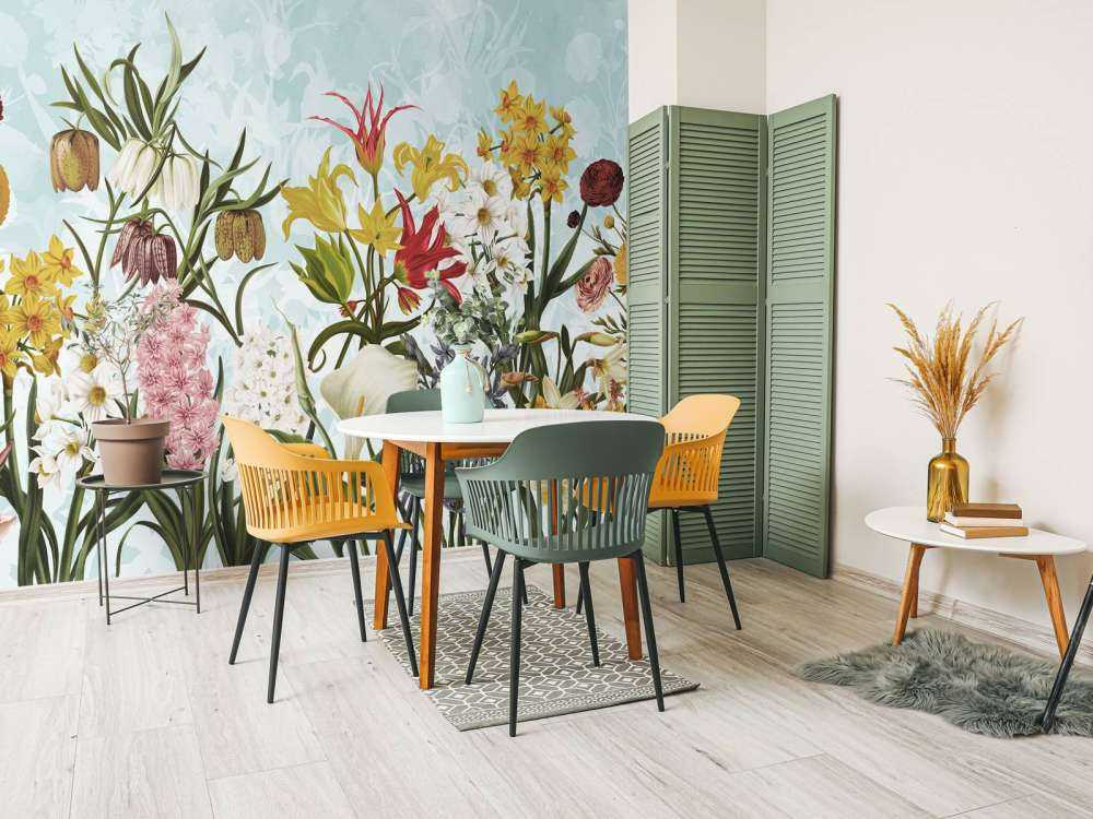 Spring Flowers - Soft Aqua Breeze