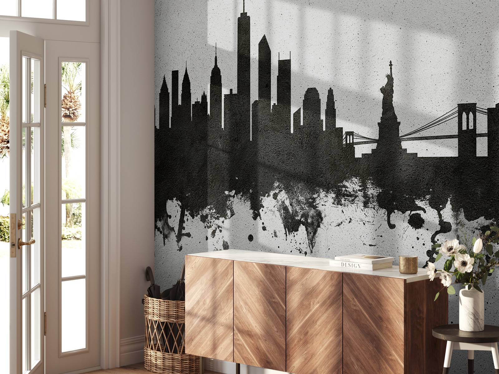 Waterverf skyline, New York