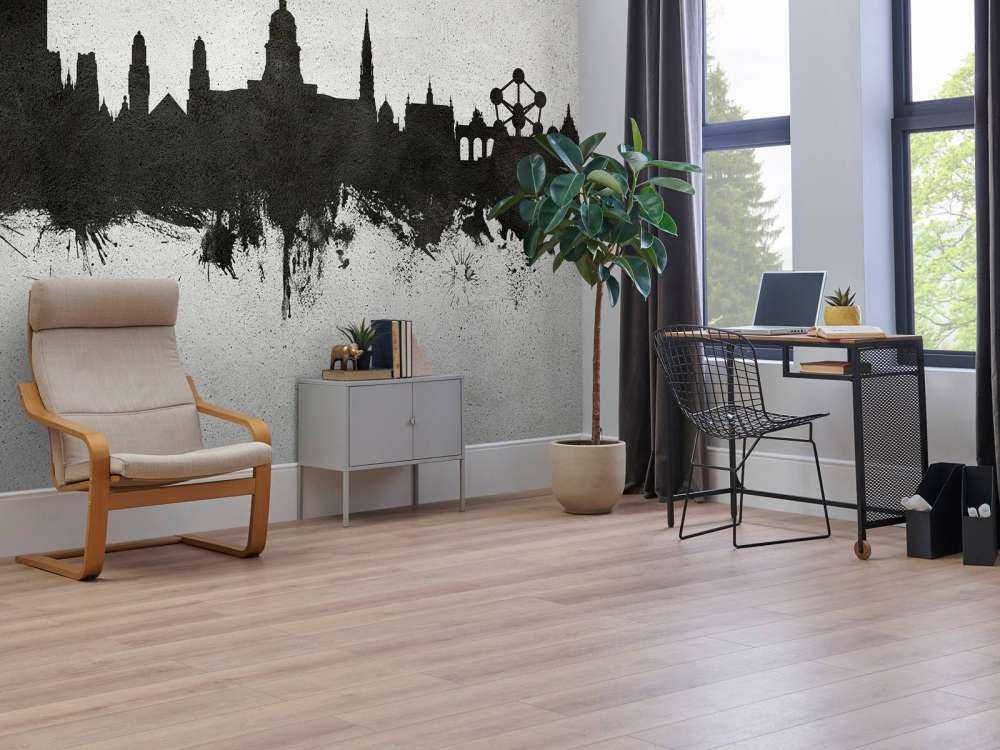 Waterverf skyline, Brussel