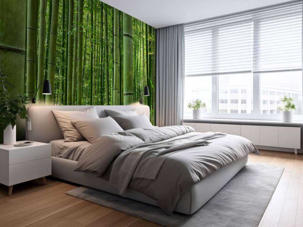 Midden in het bamboebos