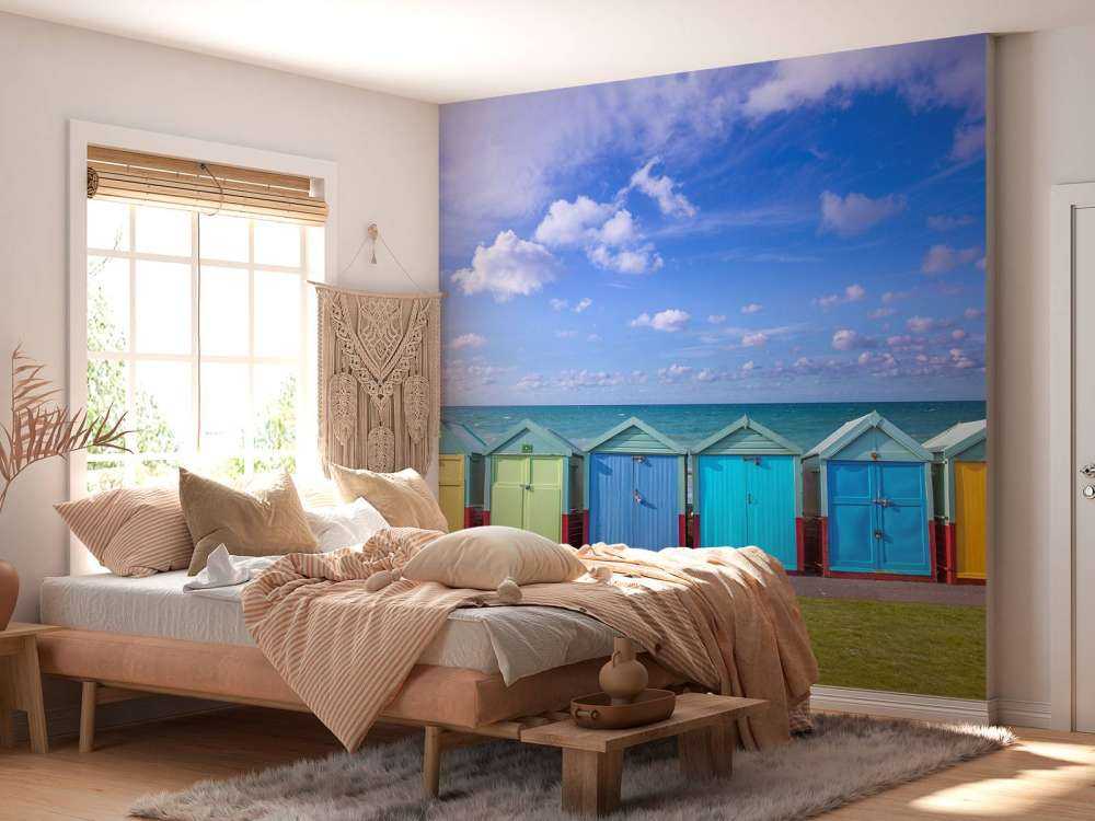 Kleurrijke strandhuisjes