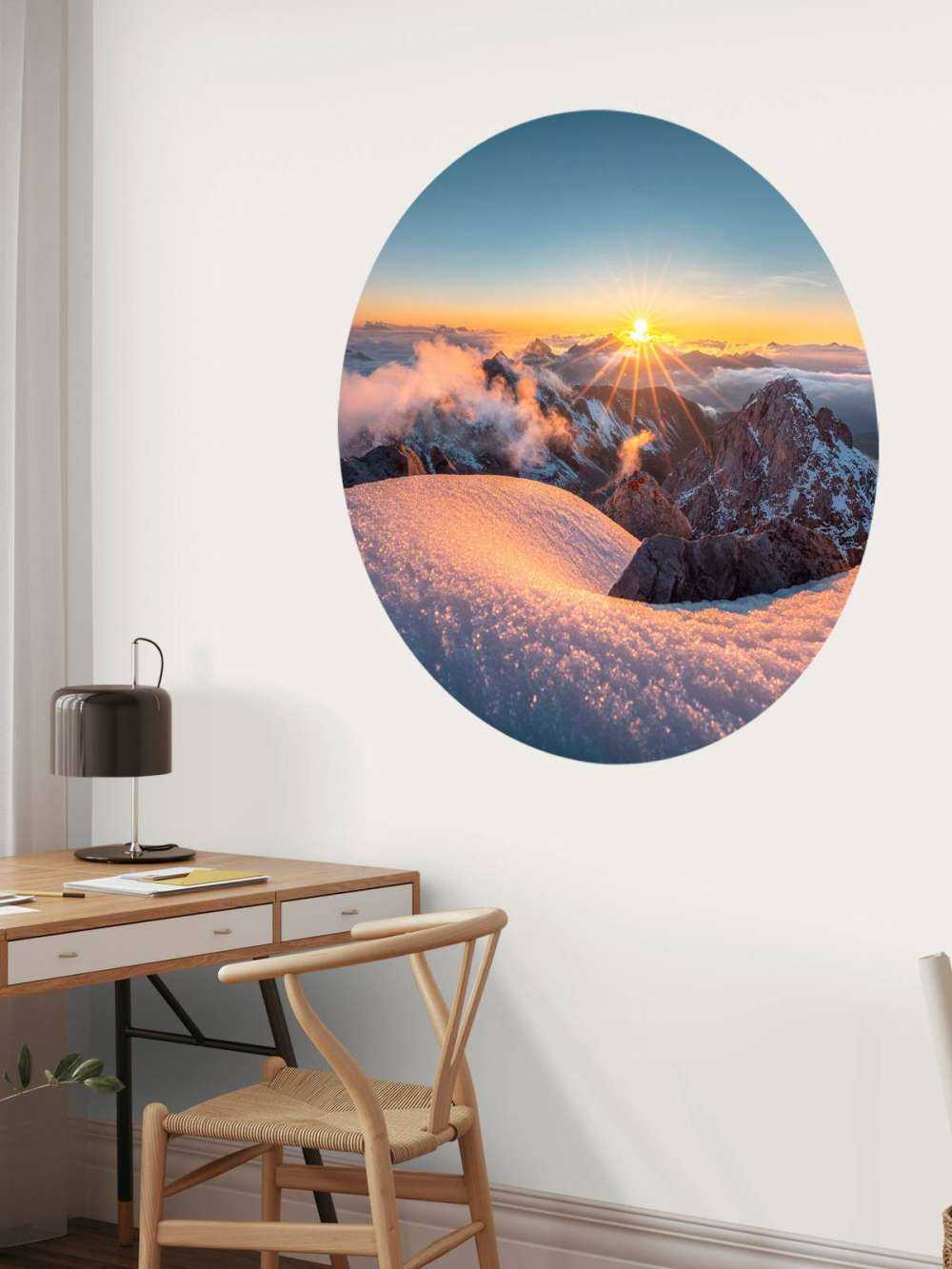 Gouden Zon Over Bergtoppen