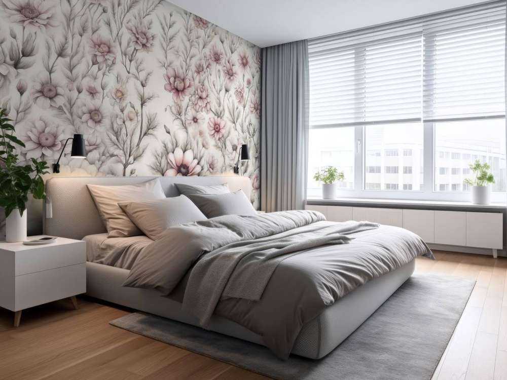 Floral romantic wall Pink