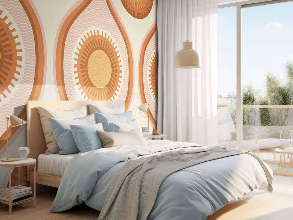 Warme zonnespiralen in retrostijl