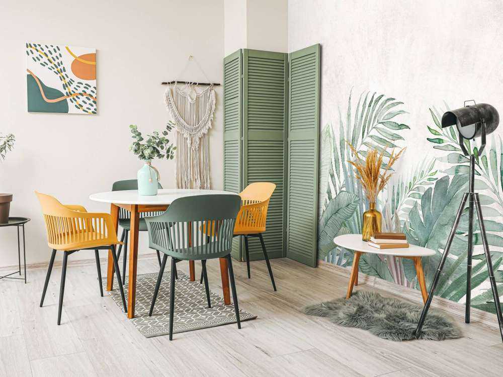 Tropisch bladerdek in aquarel