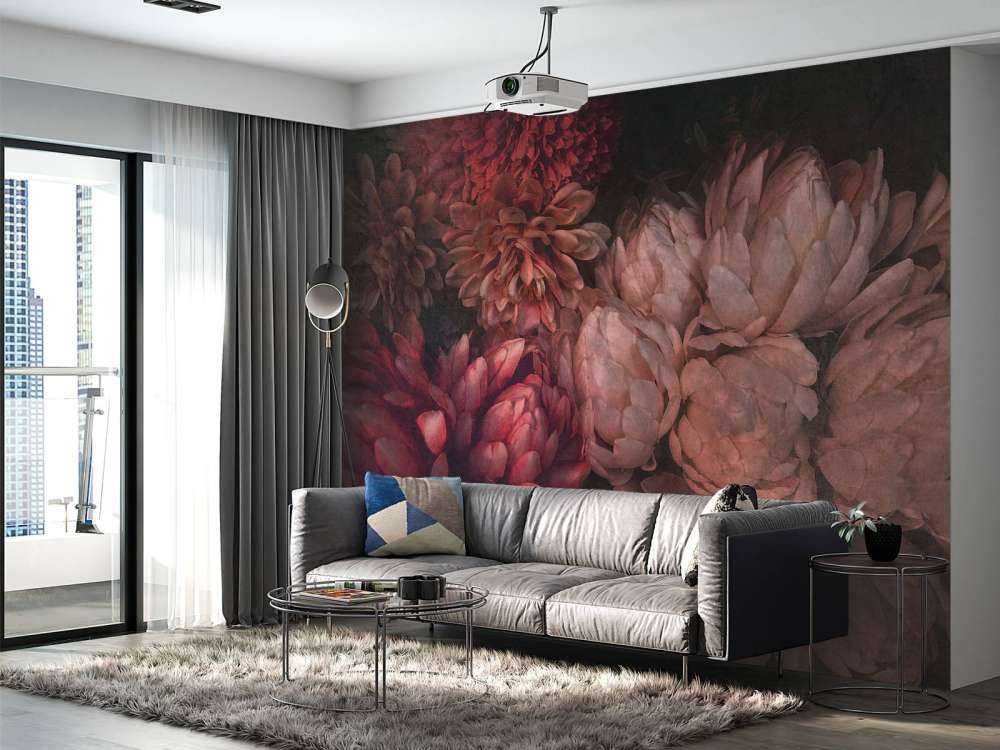 Chrysanten in diepe rozenroodtinten