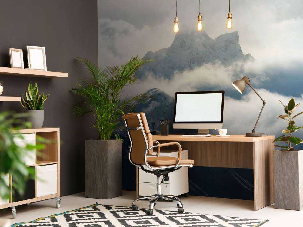 Mist over winterbergtoppen