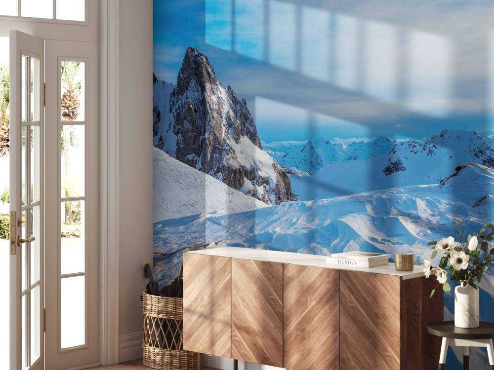 IJzige toppen en winterlicht