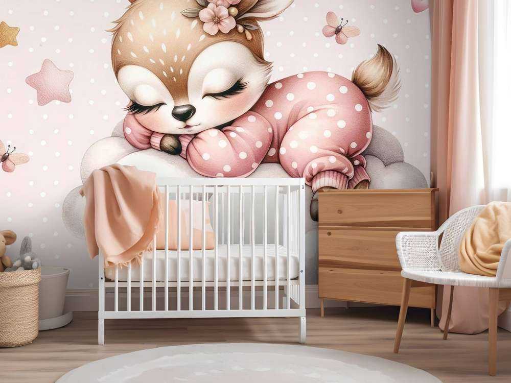 Slapend hertje op een wolk