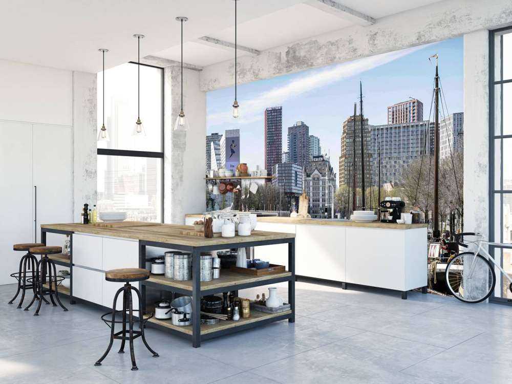 Historische Schepen en de Moderne Skyline