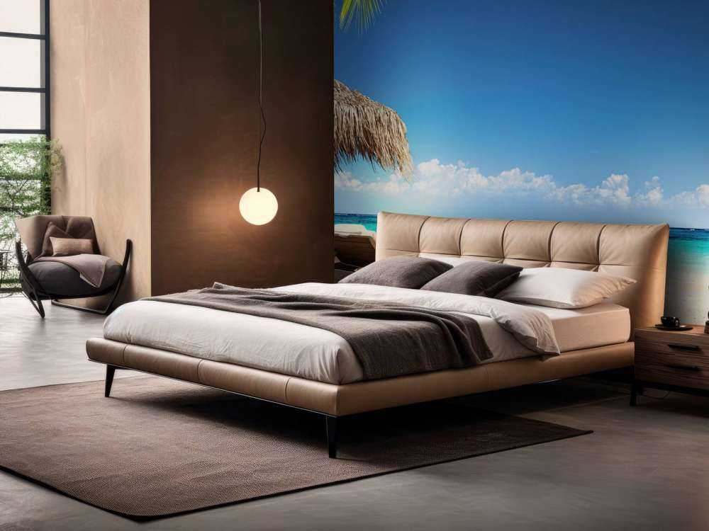 Stoelen en parasol op tropisch strand