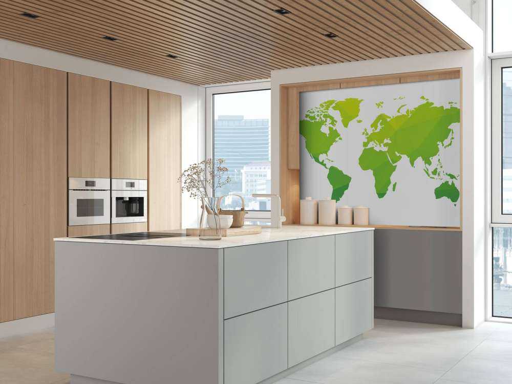 Groene wereldkaart