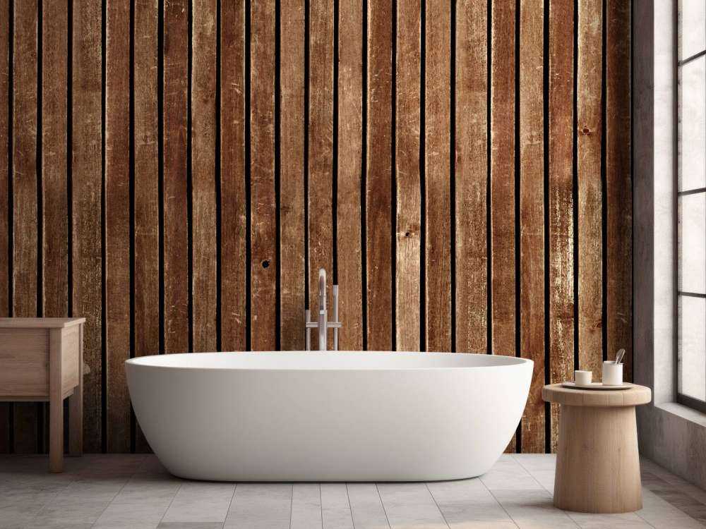 Donkere verticale houten planken