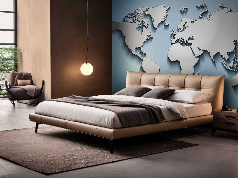 Zilveren wereldkaart in 3D