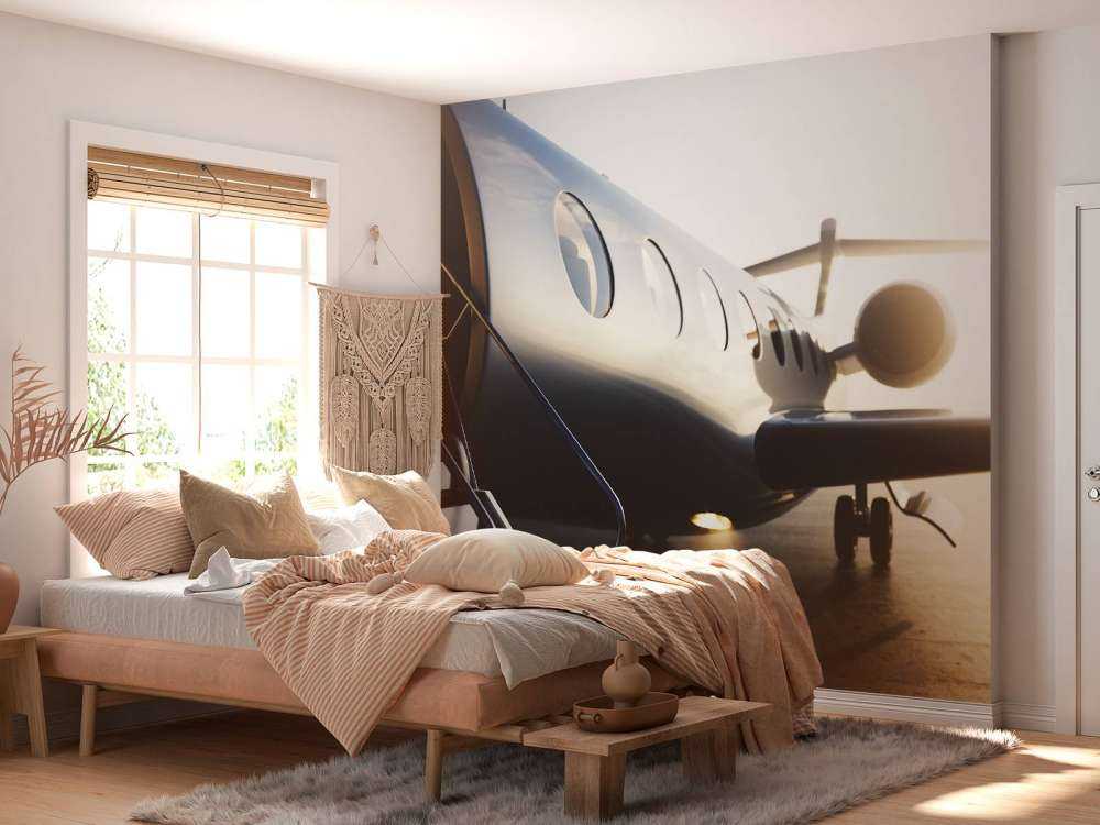 Zwarte privéjet