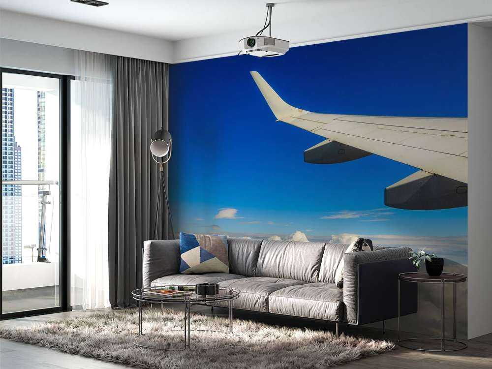 Prachtige wolken vanuit een vliegtuigraam