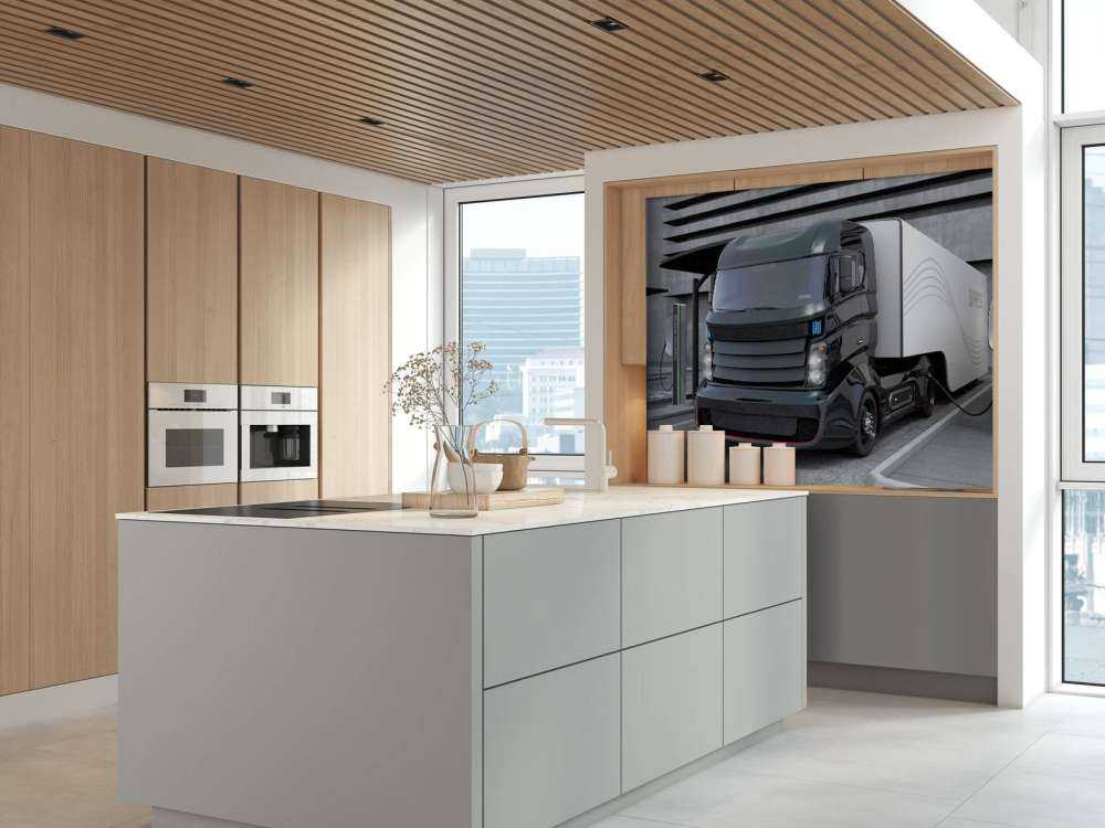 Futuristische vrachtwagen