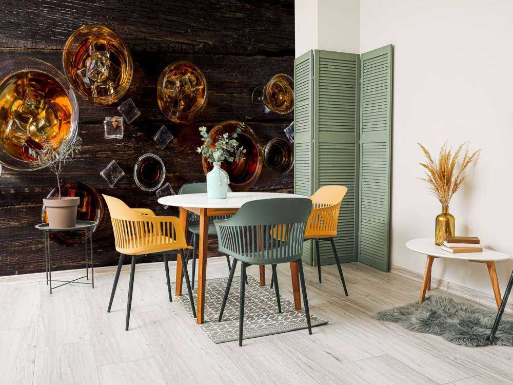 Whiskey glazen van bovenaf