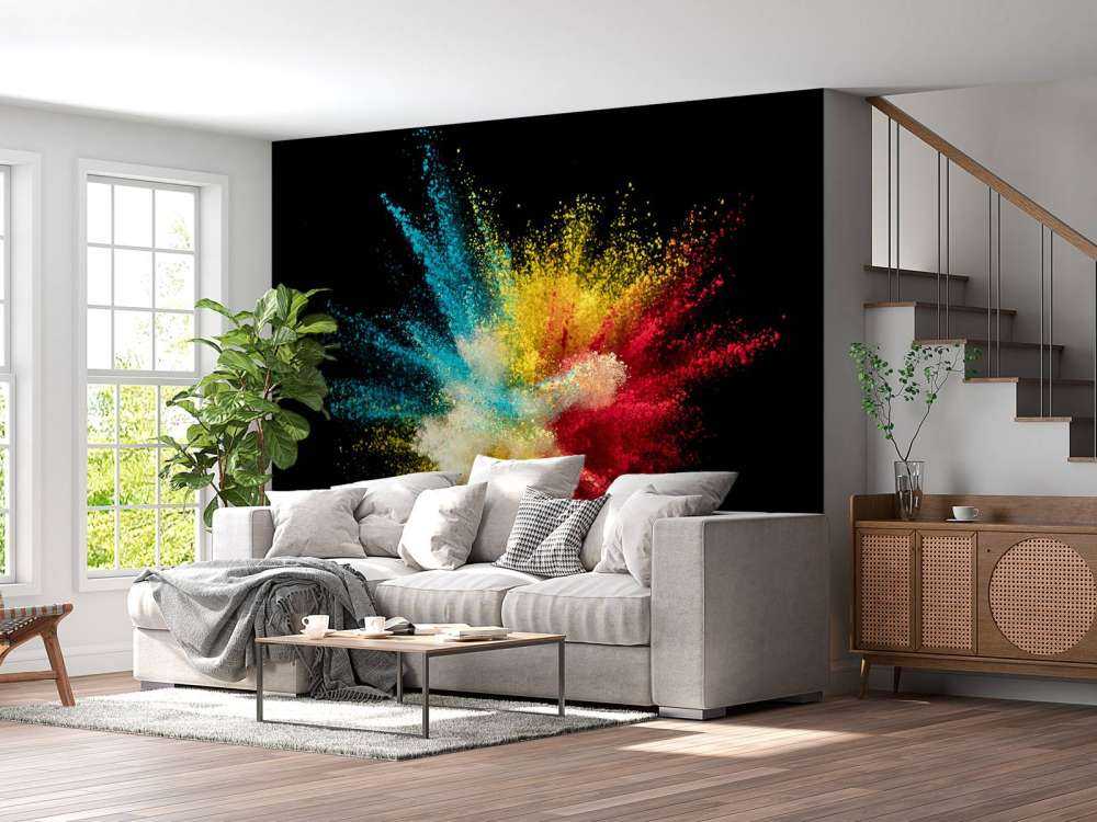 Kleurpoeder explosie