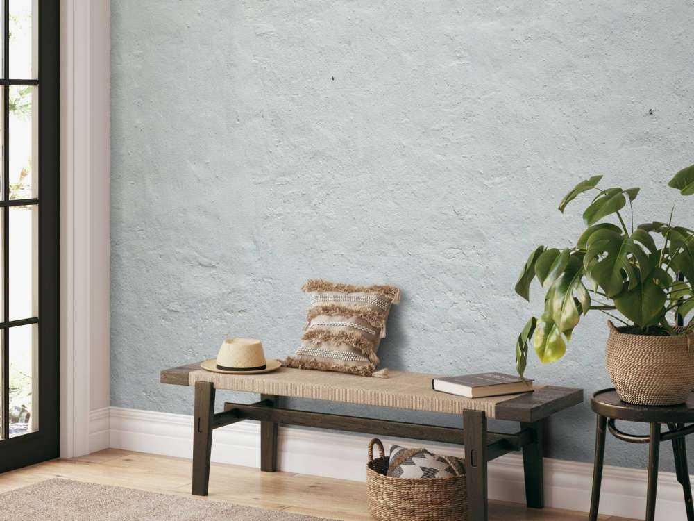 Muur met wit stucwerk