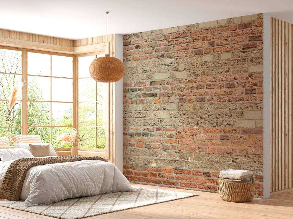 Muur met verschillende bakstenen