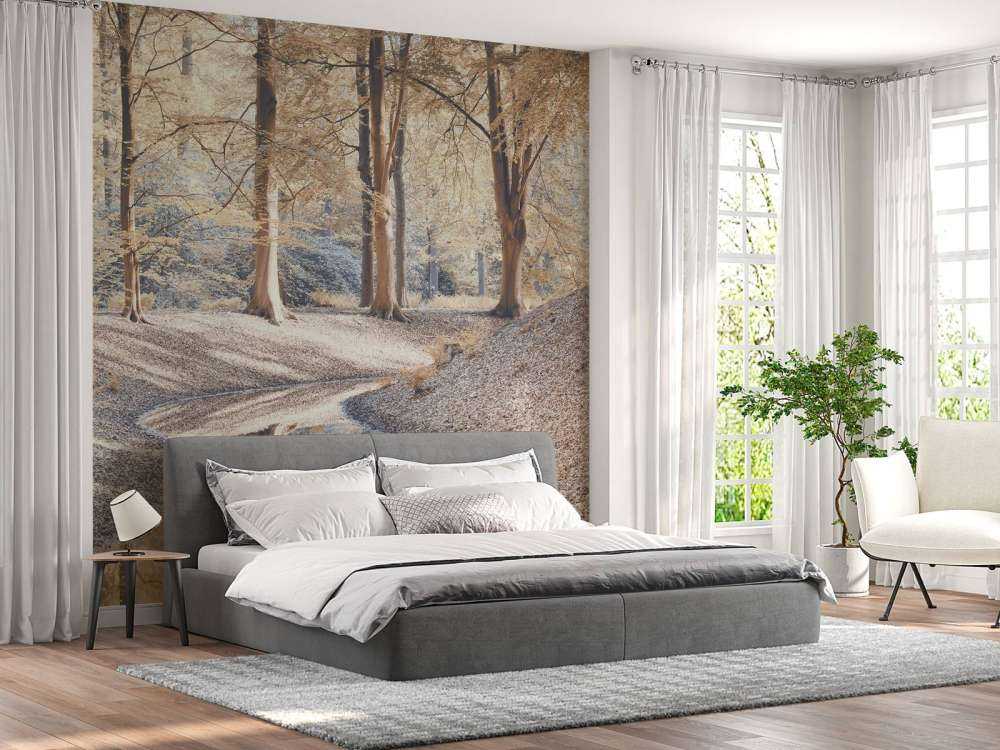 Beekje in bos - pastel