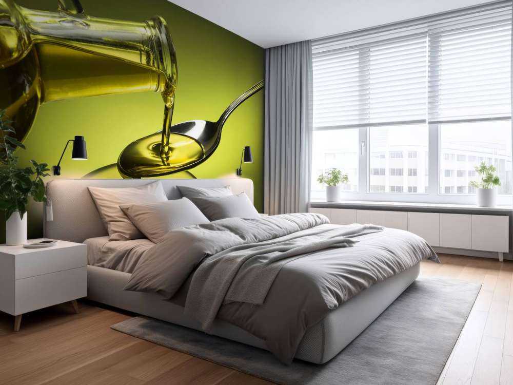 Olie gegoten op een lepel