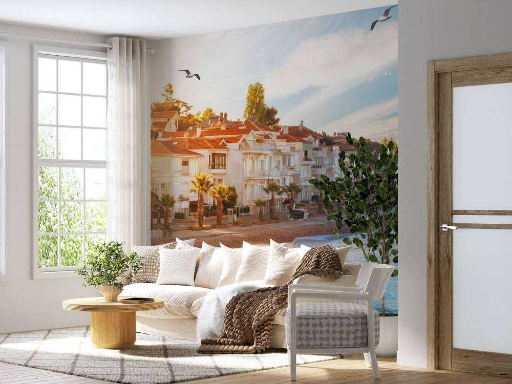 Kinaliada bij zonsondergang