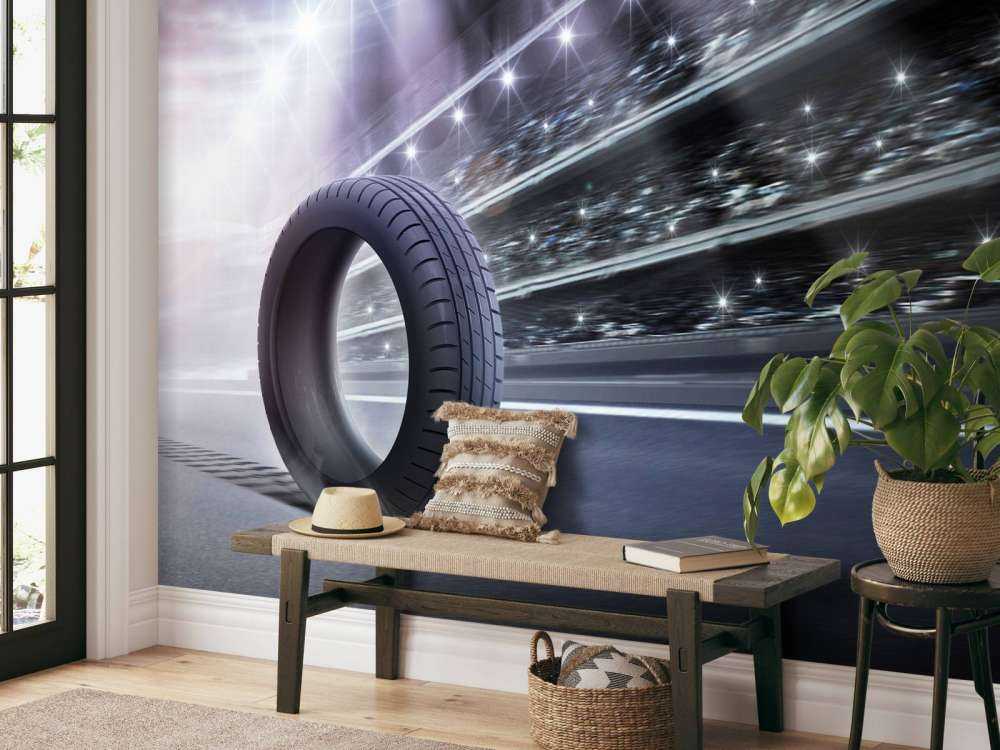 Band op een race circuit