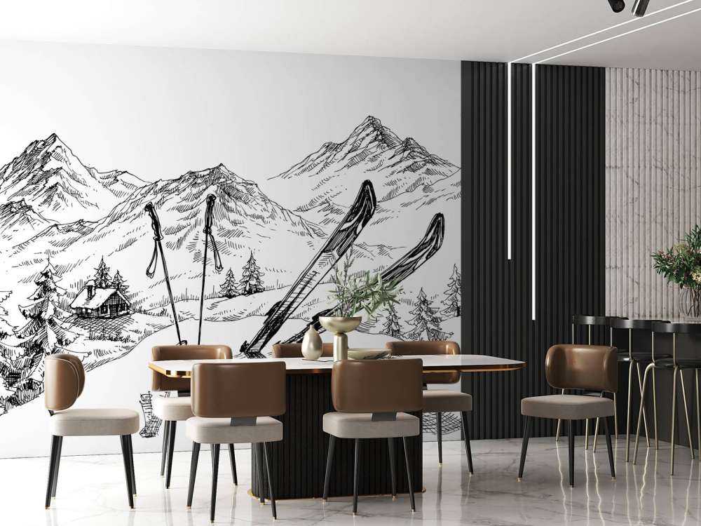 Wintersport tekening