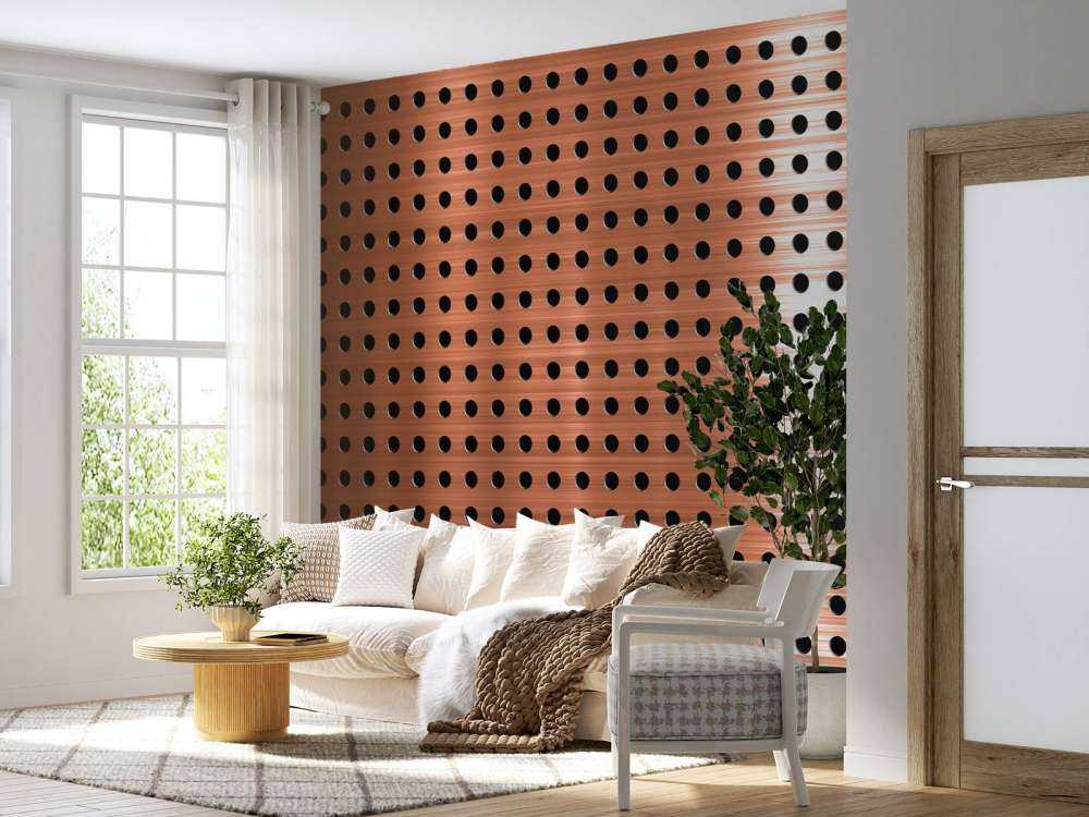 Koperen metalen plaat