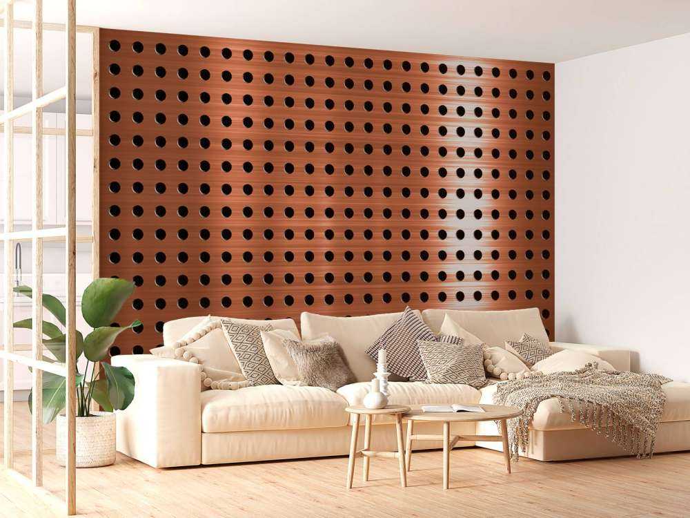 Koperen metalen plaat