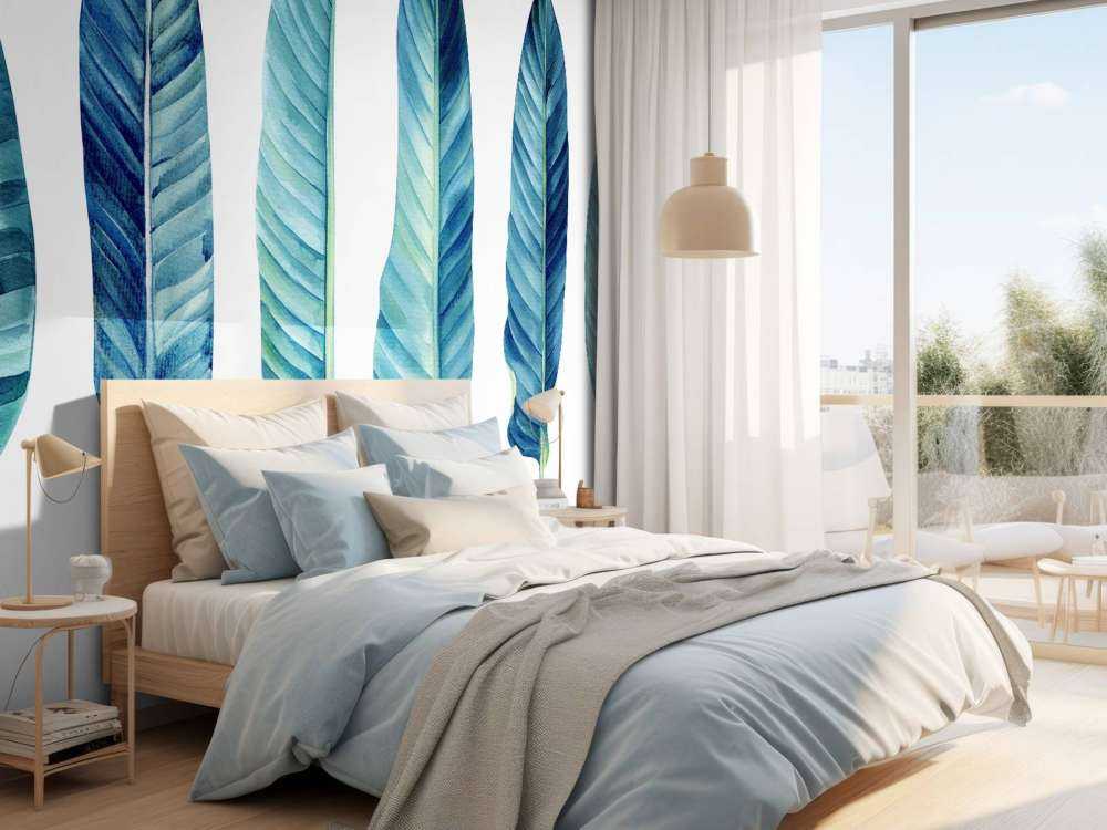 Tropische bladeren op een witte achtergrond