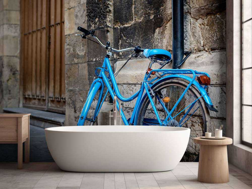 Blauwe fiets