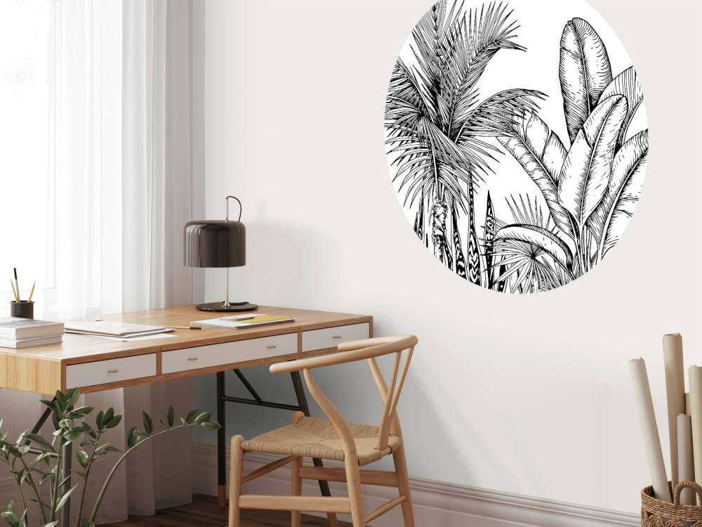 Tropische zwart-witte planten