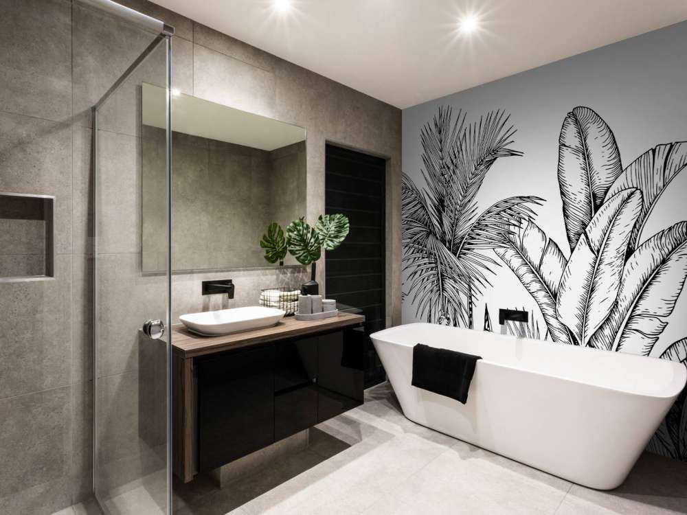 Tropische zwart-witte planten