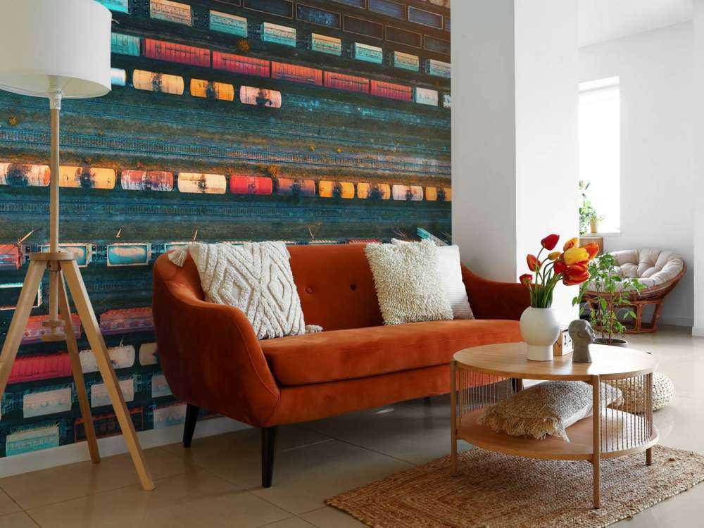 Drone view goederenwagons